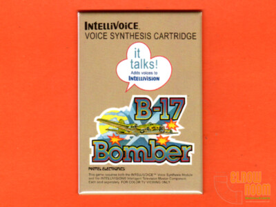 Mattel Intellivision B-17 Bomber box art 2x3'' fridge/locker magnet Intellivoice