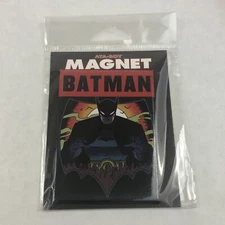 Batman Fridge Magnet Looking Over Gotham City With A Bat Symbol Border