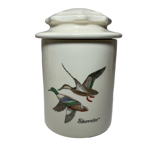 Vintage Four Piece Full Size Canister Set Kitchen USA Stamped Duck Jars w/ Lid - Picture 5 of 24