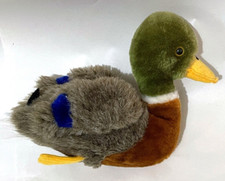 Vintage 1982 Dakin Mallard Drake Duck plush 8" tall Stuffed Animal