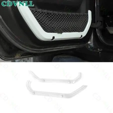 Door Storage Net Pocket Trim Frame For Jeep Wrangler JL JT 18+ Bright White 2Dr