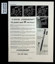 1937 Eversharp Red Spot Pencil Writing Tool Pen Vintage Print Ad 31052