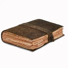 Leather Vintage Texture Journal for Men & Women - Handmade Paper, Lock Closure