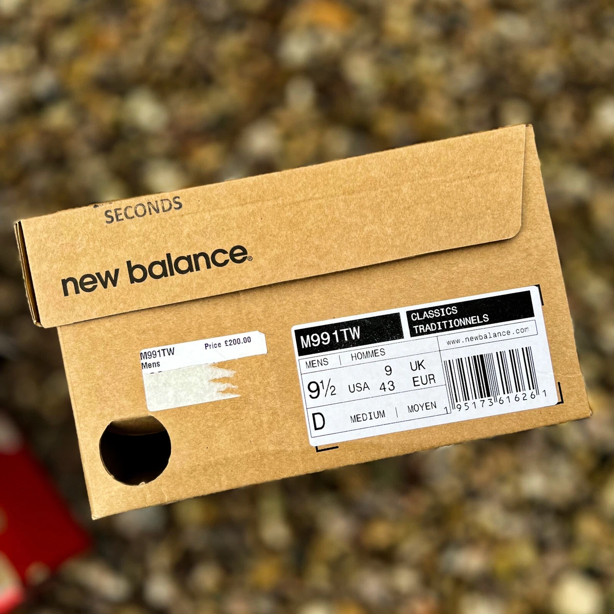 New Balance M991TW Leather White/Grey UK9 EUR43 US9.5 Made In UK 