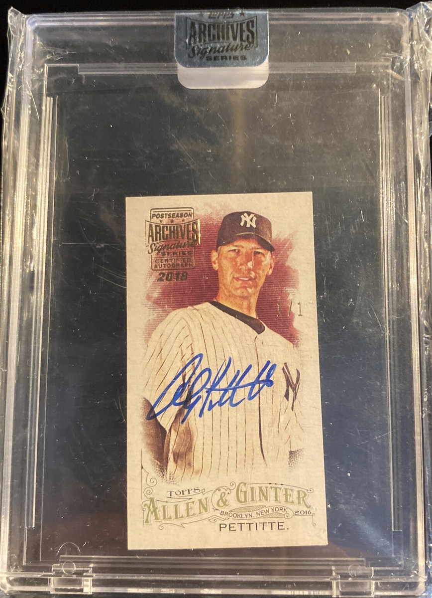 2018 Topps Archives Signature Series Andy Pettitte On Card Auto 