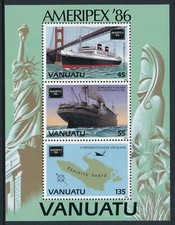 VANUATU 1986 AMERIPEX '86 MINIATURE SHEET MNH