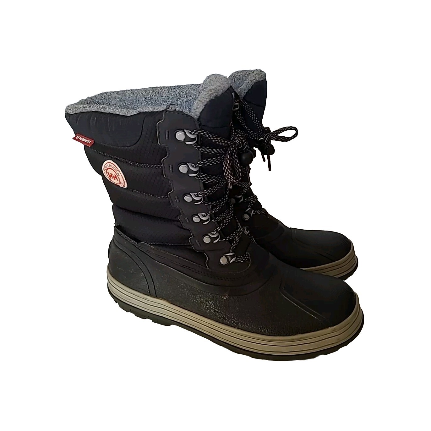 HELLY HANSEN Primaloft Insulated Snowproof Winter Boots Black Lace-Up Size 9.5 M