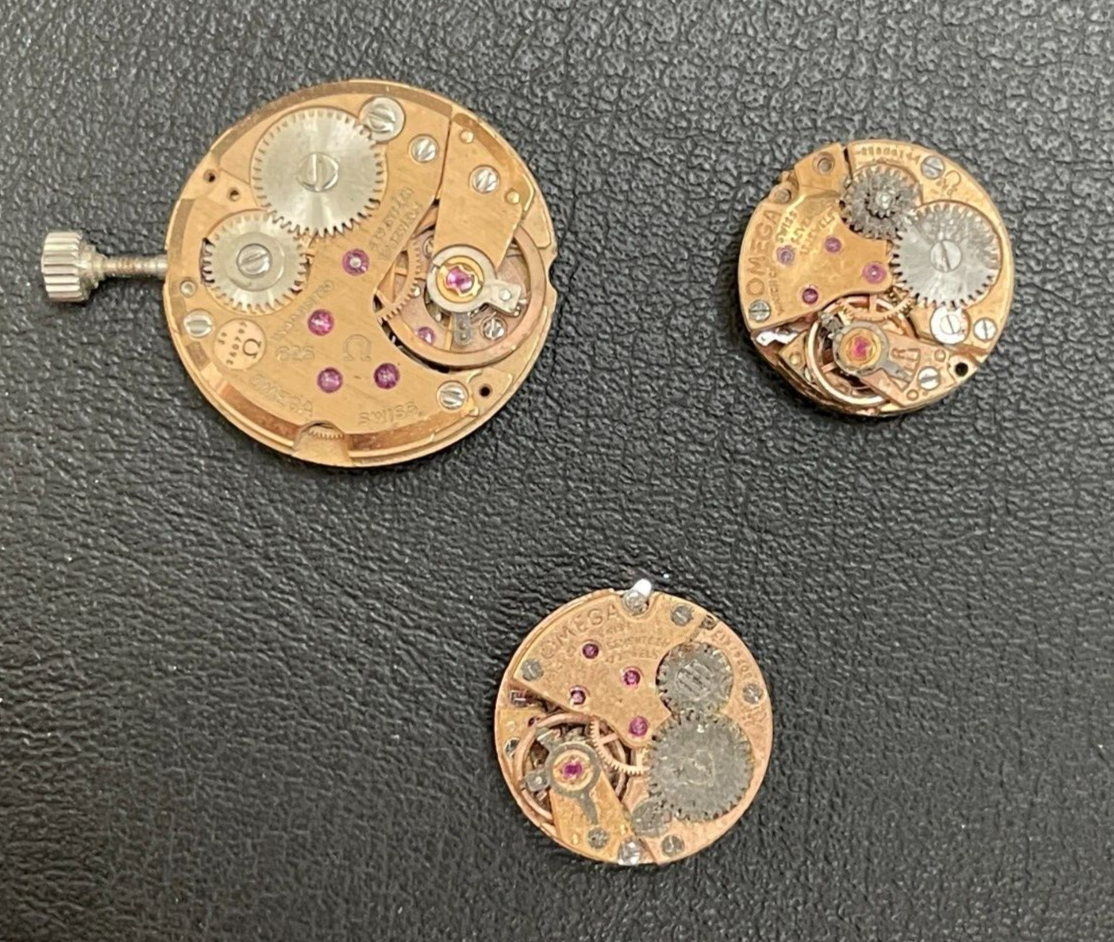 Lot of 3 Ladies Omega Movements 17J Cal 625, 640, 650. For Parts Lot of 3 Ladies Omega Movements 17J Cal 625, 640, 650. For Parts