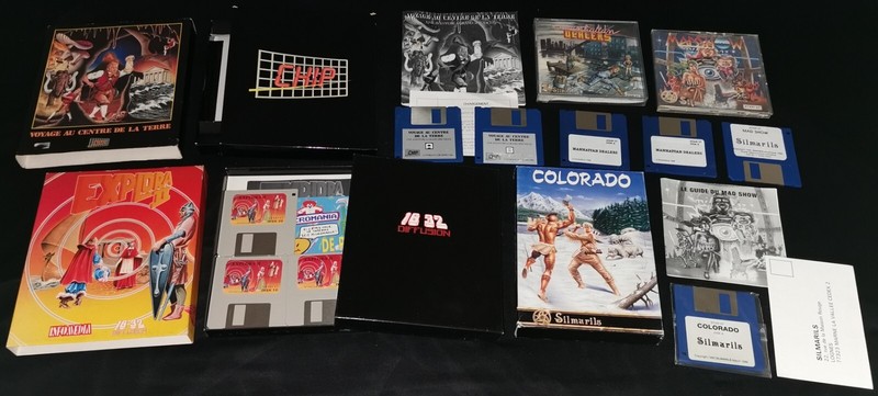 5 Atari ST games ~ Silmarils ~ COLORADO, MAD SHOW, VOYAGE AU CENTRE DE LA TERRE