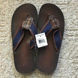 polo leather flip flops