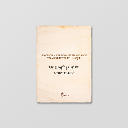 Wood Greeting Card - My Hero - Picture 3 of 5