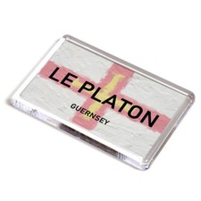 FRIDGE MAGNET - Le Platon - Guernsey Flag