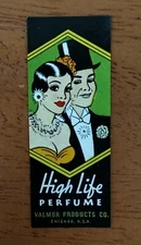 1930s Valmor High Life Perfume Label Chicago Black Americana NOS