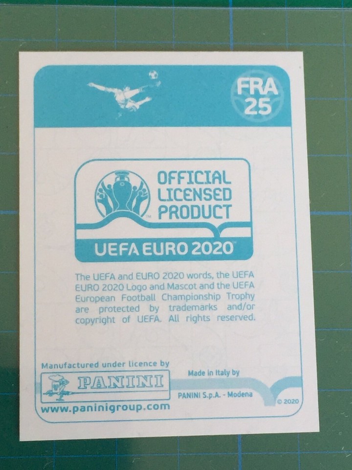 Figurine Autocollante Kylian Mbappé - France - Panini Euro 2020 - Version FRA25 - Foil