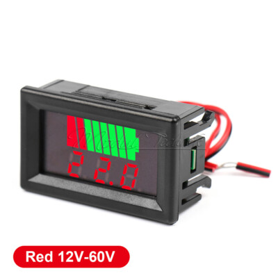 12V-60V Car Battery Charge Level Capacity Meter Indicator LED