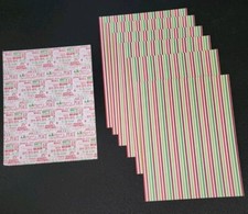 Christmas Theme 8.5x11 Scrapbook Paper 7 Single Sided Sheets