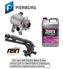 Electric Engine Water Pump OEM + Thermostat + Coolant OES for Mercedes Metris