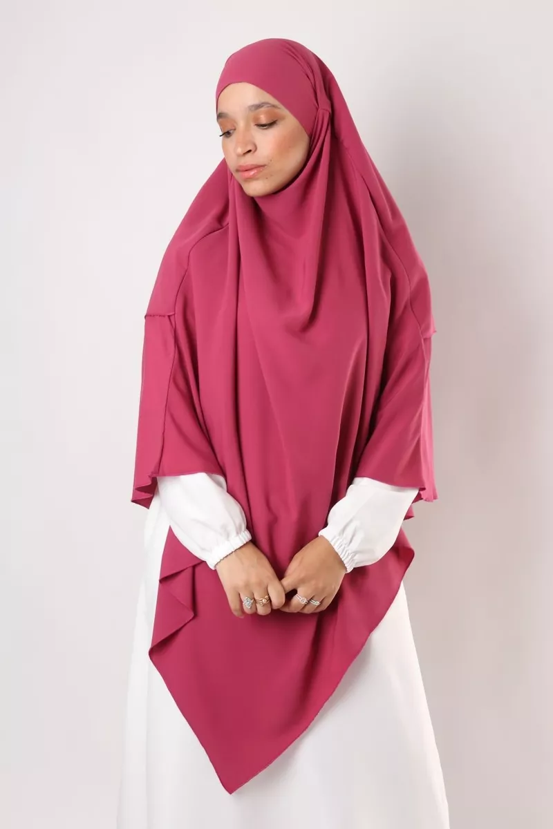 2 Layer Triangular Diamond Instant Khimar Hijab Jilbab Tie Back