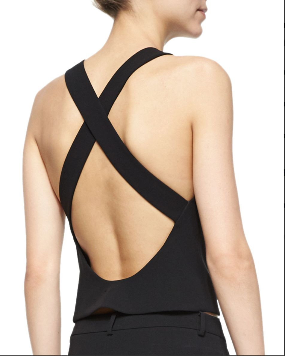 T by Alexander Wang Cross-back Front-zip Top SZ 2 - NWT | eBay