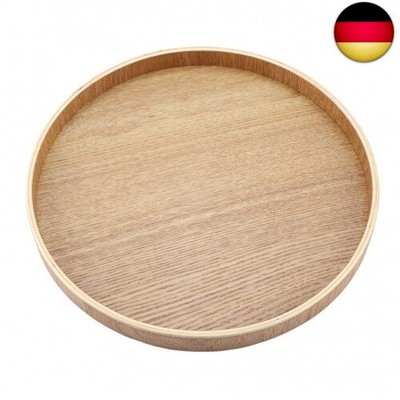 Tablett Rund,Holztablett Rund,Tablett Holz Rund,Holzrundes Serviertablett,