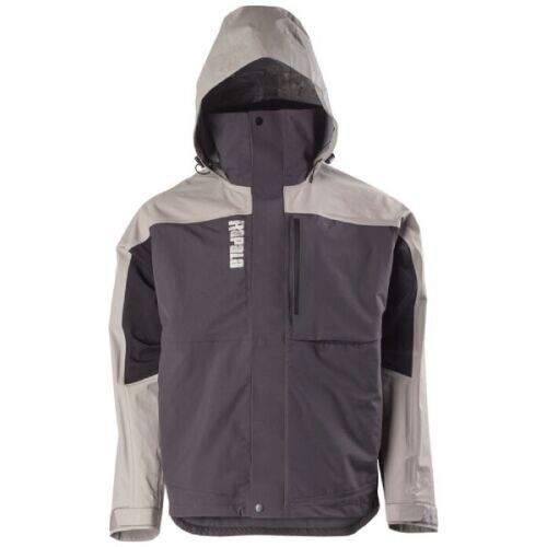 Rapala Fishing Rain Jacket High Quality, L - Grey/Red - RR1J-L