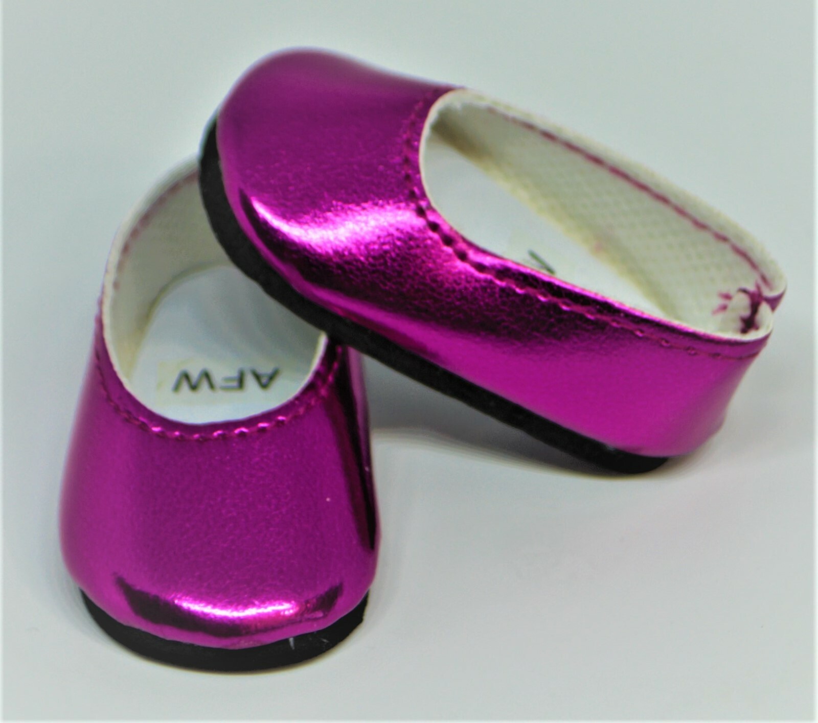 Metallic Purple Shoes for 14 in Wellie Wishers Doll American Girl