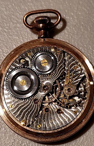 Antique 1922 Illinois Central Pocket Watch. 21 Jewels Size 12s Not Working - Picture 8 of 12