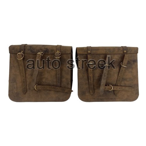 Compatible Para Real Enfield Super Meteor 650 Polvo Color Cuero Alforja&Montaje - Imagen 6 de 7