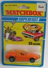 Lesney Matchbox Superfast #53 Tanzara 1971 1972 Vtg MOC Mint inc Free Shipping