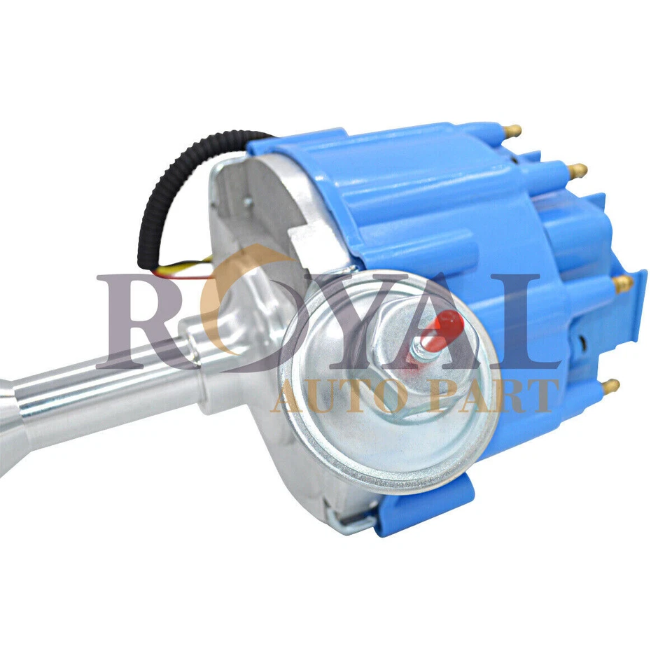 HEI Blue Ignition Distributor For Ford SBF Windsor 221 260 289 302 V8+Plug Wires Foto 4 de 4