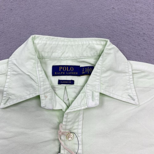 Polo Ralph Lauren Shirt Mens Small Green Button Down Classic Fit Oxford - Picture 3 of 13