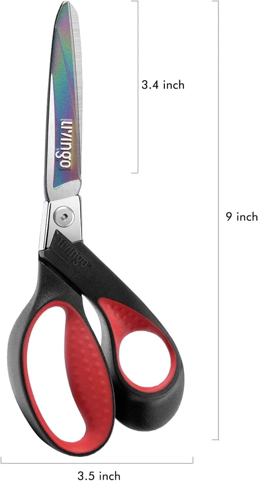 LIVINGO Industrial Scissors Heavy Duty: 9" Professional Multipurpose Shears Shar - Image 2 of 4
