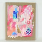 Original Art Abstract Desert Rain Painting Bright Colorful Canvas Acrylic Signed