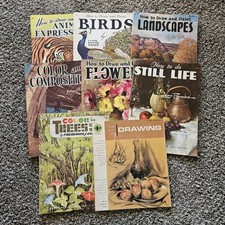 Vtg How To Draw Paint Art Books Walter Foster Pub Animal Landscape Still Flower