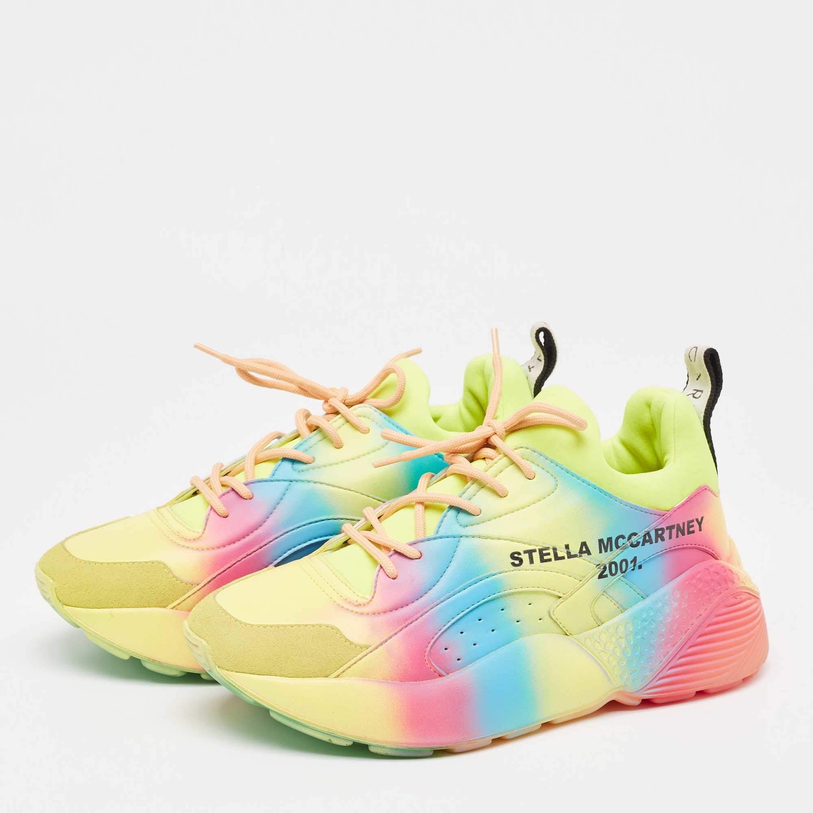 Stella McCartney Eclypse Size 39 Multicolor Fabric and Faux Leather Lace Up image 2