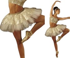 Mirage BALLET TUTU ONLY Attached Trunks Child Medium Dance Costume CHINO w/IVORY