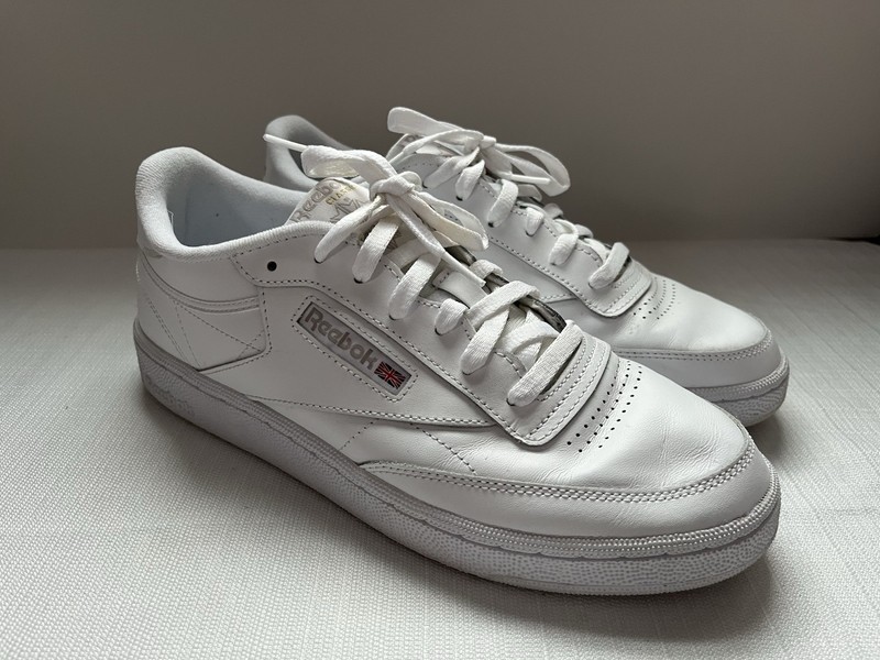 Reebok Women’s Club C 85 White Lace-Up Sneakers, Size 11