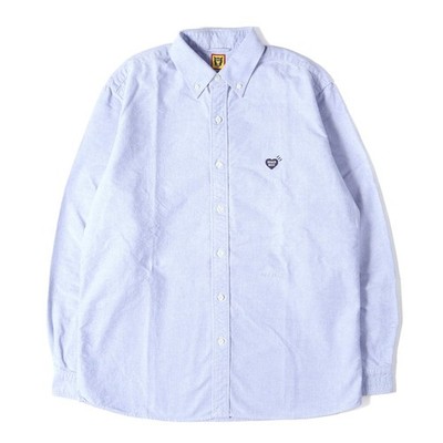 Human Made Shirt Blue Size: L | 22AW Heart Logo Oxford Button-down Used BEEG-0