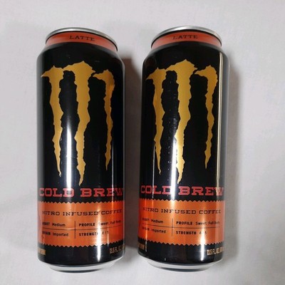 2 CANS Monster COLD BREW LATTE Nitro Infused Coffee 13.5 oz JAVA Energy Drink 