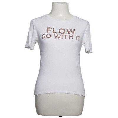 Stradivarius, T-shirt, Größe: S, Weiß, Elasthan/Viskose, Print, Damen #OoL