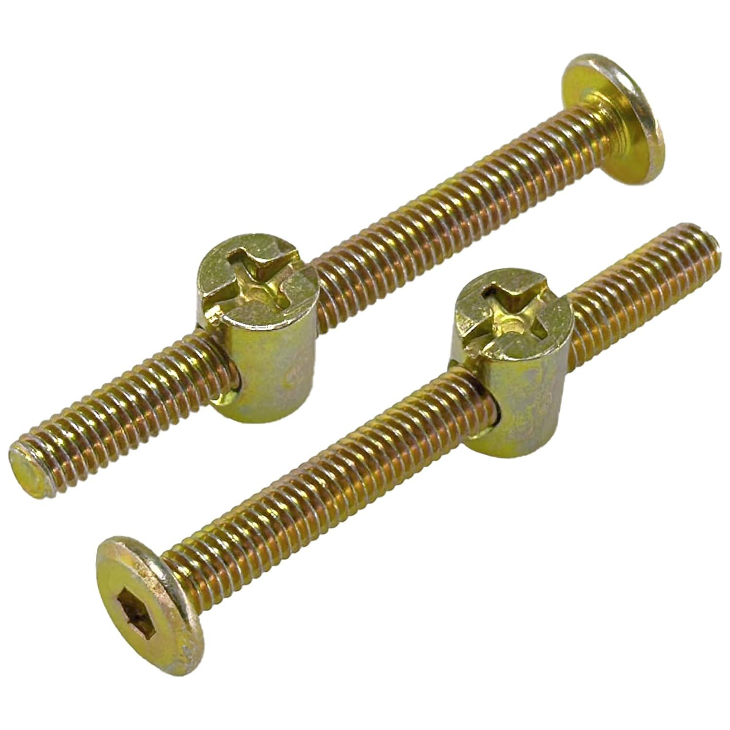 10-Set M6 Furniture Bolt and Nut Kit, Hex Socket Bed Bolts, Screws, and Nuts