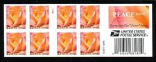 #5280a PEACE ROSE. FOREVER SELF-ADHESIVE PANE.  F-VF NH.