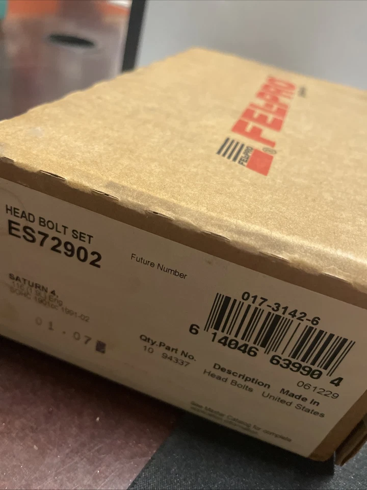 Juego de pernos de culata Fel-Pro ES 72902 para 91-02 Saturn SC1 SL SL1 SW1 Foto 2 de 2