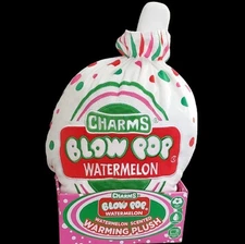 Charms Blow Pop Watermelon Pillow Plush Soothe Calm Comfort Hug Warmies NEW