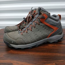 Oboz Men's Sypes Mid Leather B-Dry Waterproof Hiking Shoes, Size 11.5 Gray