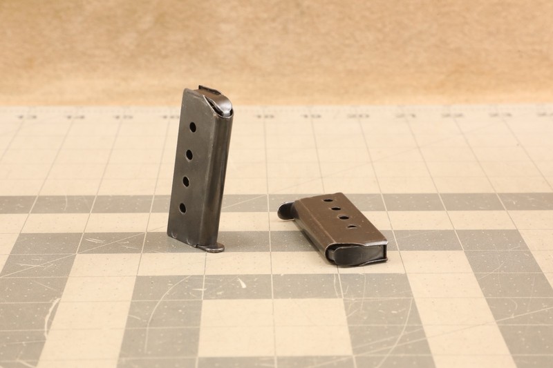 2X Colt Model 1908 Vest Pocket Hammerless Magazine .25 ACP, Blued Steel