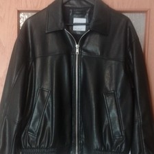 Bershka Leder Bomberjacke Damen L Schwarz mit...