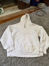 Vintage 2000s Y2K White Nike Center Swoosh Thrashed Hoodie