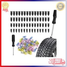 Upgraded 60PCS Screw in Tire Plugs Self Service Tire Plugs Kit with Screwdr