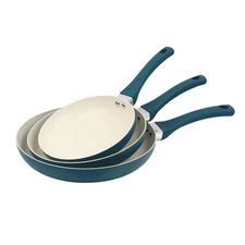 Mainstays Aluminum Nonstick Ceramic 3 Pieces Frypan Set